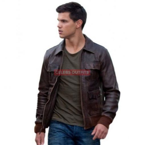 taylor lautner leather jacket