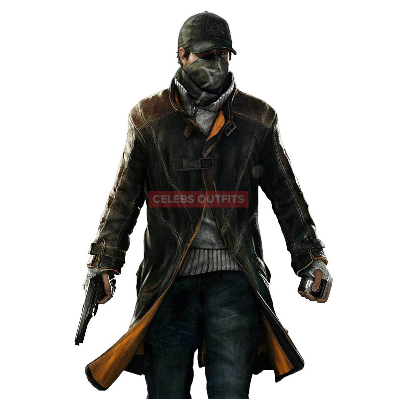 Watch Dogs Aiden Pearce Leather Trench Coat | Celebs Outfits