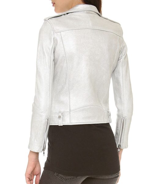 Arrow Willa Holland White Leather Jacket