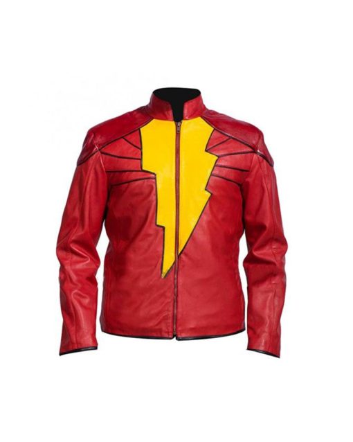 Captain Marvel Shazam Billy Batson Leather Jacket