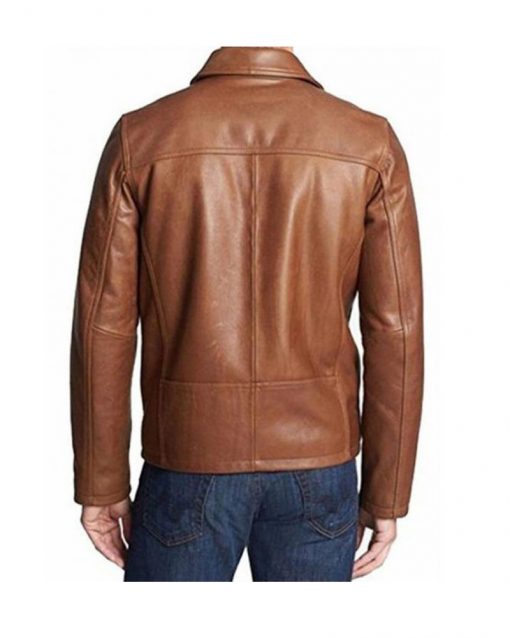 Mens Classic Brown Leather Jacket 1