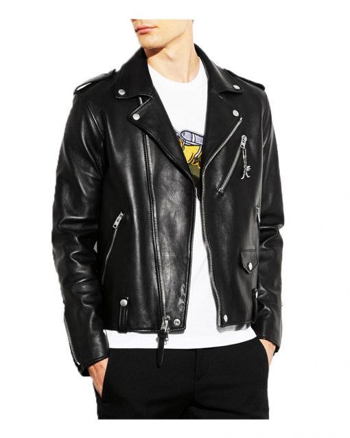 Mens Stylish Black Leather Jacket