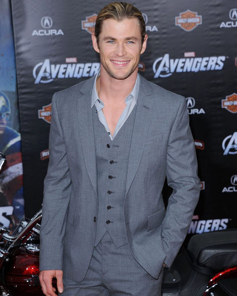 Avengers Chris Hemsworth Grey Cotton Suit For Men