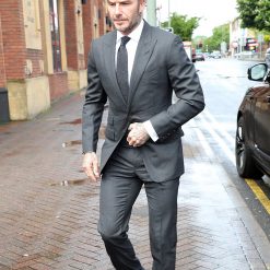 David Beckham Stylish Grey Suit