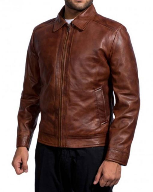 John Wick Distressed Brown Leather Jacket