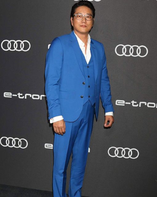 Sung Kang Blue Han Lue 3 Piece Designer Suit For Men 1