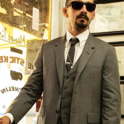 The Tax Collector Shia Labeouf Grey Suit 1