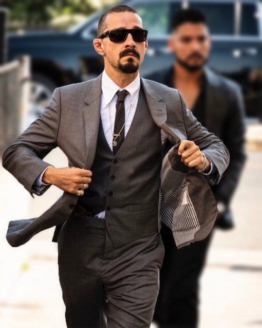 The Tax Collector Shia Labeouf Grey Suit