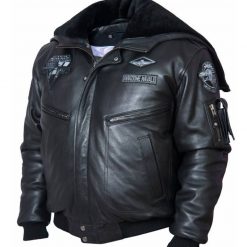 Top Gun Aviator Black Leather Jacket