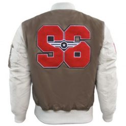 Top Gun Brown Varsity Polyester Jacket 1
