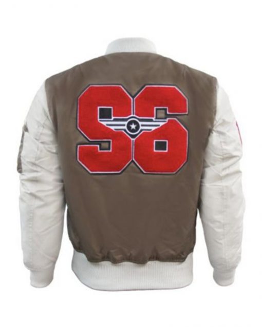 Top Gun Brown Varsity Polyester Jacket 1