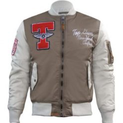 Top Gun Brown Varsity Polyester Jacket