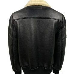 Top Gun Insignia Black Leather Jacket For Men 1