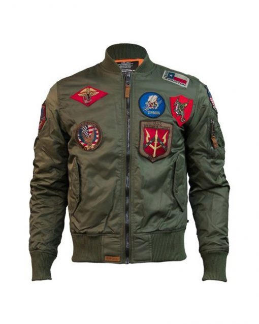 Top Gun Ma-1 Bomber Jacket With Patches