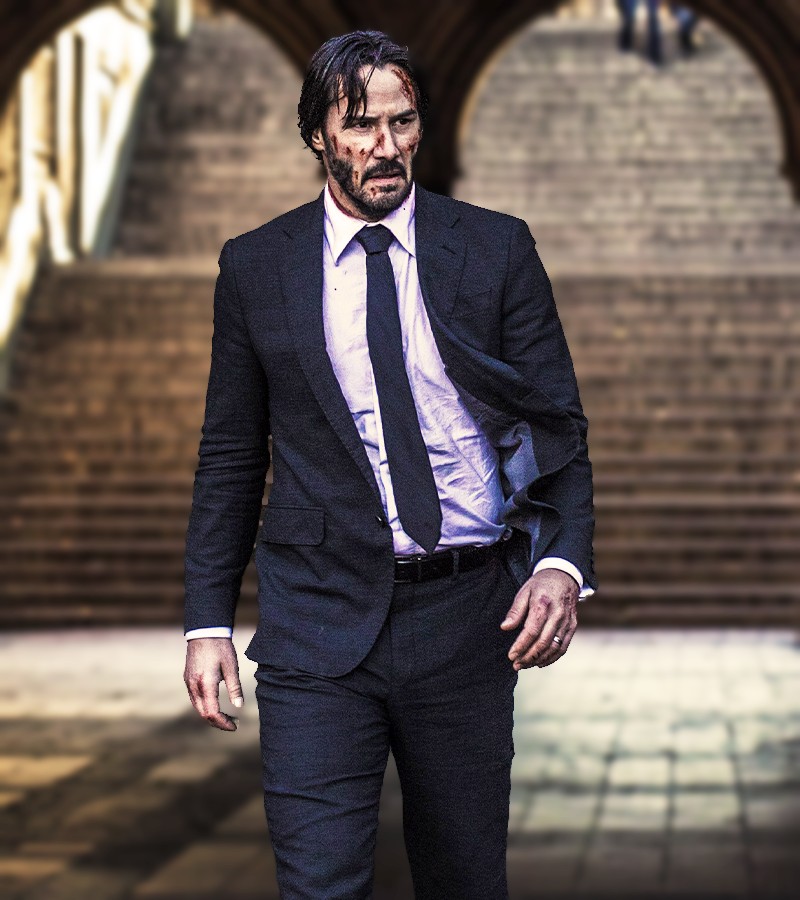 Keanu Reeves John Wick 2 2017 Black Suit | Celebs Outfit