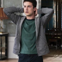 the-dropout-2022-dylan-minnette-grey-jacket