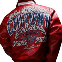 Chi Town Pelle Pelle Red Leather Jacket For Men 1
