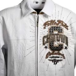 Pelle Pelle Chi Town White Leather Jacket For Men