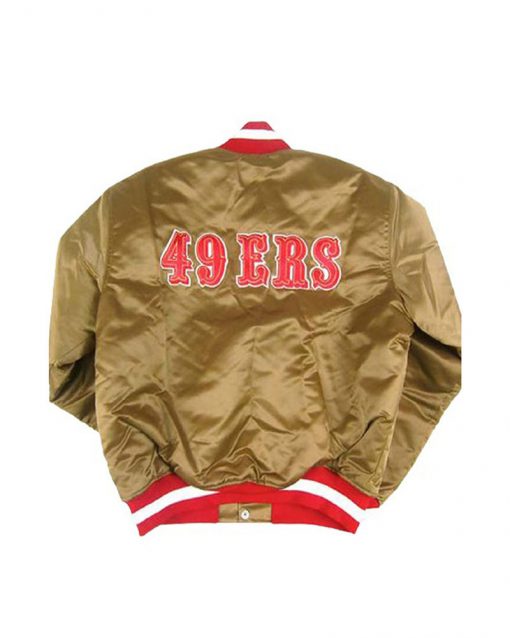 San Francisco 49ers Golden Satin Jacket 2