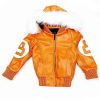 8 Ball Orange Parka Fur Hooded Jacket