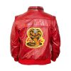 Cobra Kai Karate Kid Red Leather Bomber Jacket 1