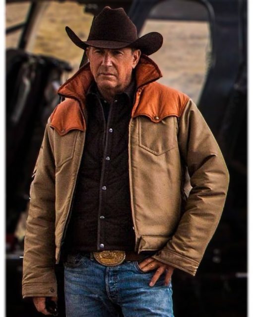 Kevin Costner Yellowstone Cotton Brown Jacket