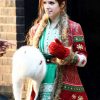 Noelle Anna Kendrick Red Shearling Coat