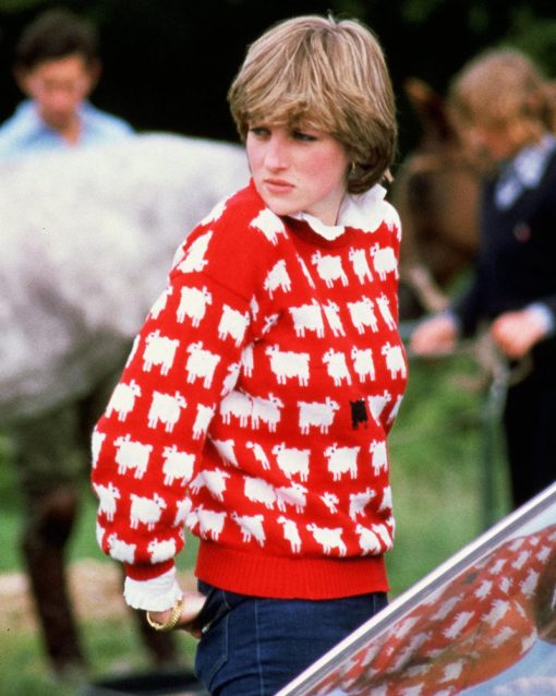 Princess Diana Black Sheep Campy Sweater
