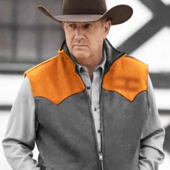 Yellowstone John Dutton Ranch Patch Grey Vest