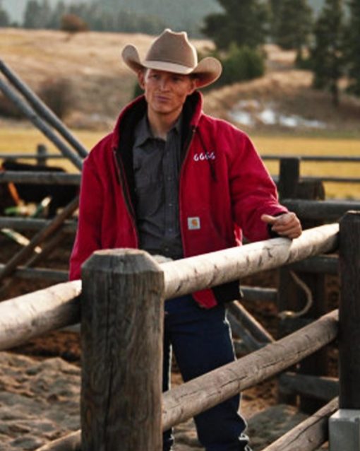 Yellowstone Season 4 Jimmy Hurdstrom Red Jacket 1
