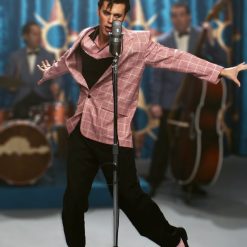Elvis Film 2022 Austin Butler Pink Checkered Blazer