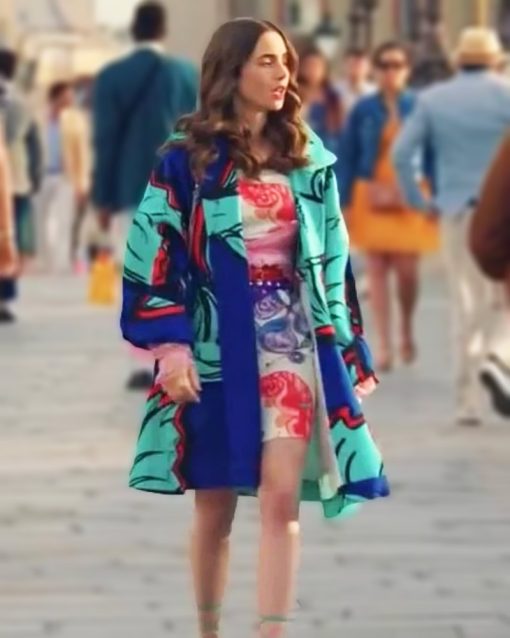 Emily In Paris S02 Lily Collins Printed Coat 2