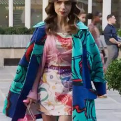 Emily In Paris S02 Lily Collins Printed Coat 1