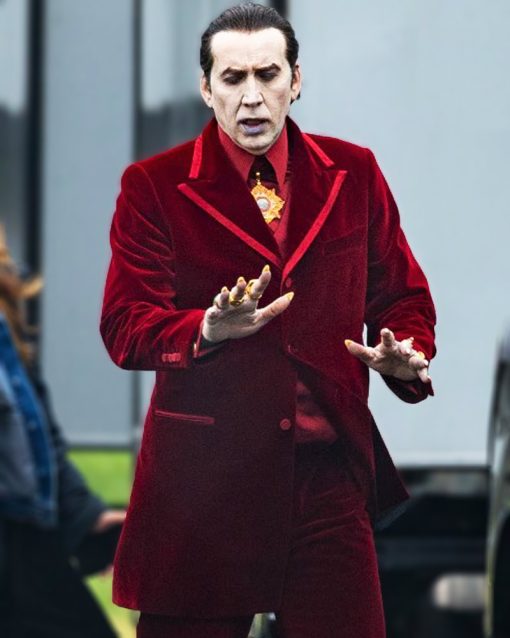 Renfield Film 2023 Nicolas Cage Velvet Coat 1