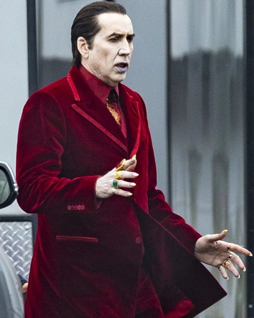Renfield Film 2023 Nicolas Cage Velvet Coat