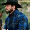 Yellowstone TV Series Ian Bohen Blue Flannel Jacket 1
