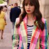Emily In Paris S03 Emily Cooper Rainbow Pastel Blazer