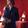 Emily In Paris Season 3 Lily Collins Velvet Blue Blazer 1