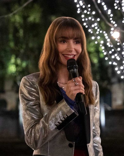 Emily In Paris Season 3 Lily Collins Silver Blazer