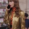 Emily in Paris S03 Lily Collins Golden Coat 2