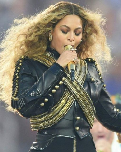 Pepsi Super Bowl 50 Halftime Show Beyonce Leather Jacket 1