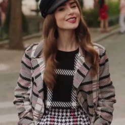 Emily In Paris S03 Lily Collins Check Jacket 1