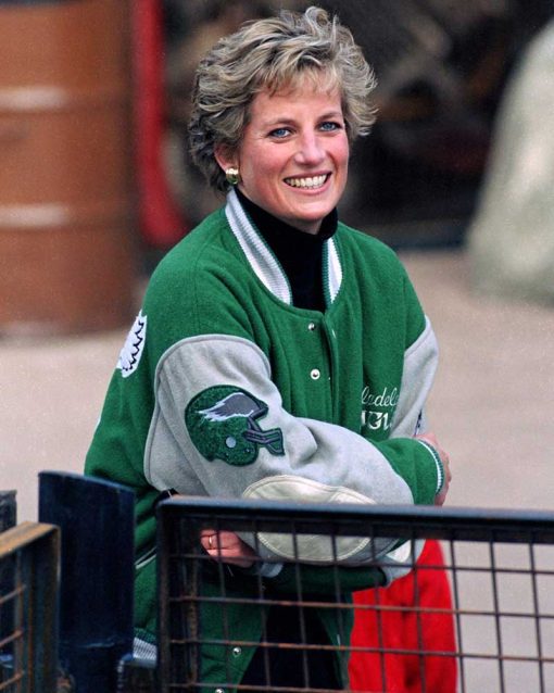 Philadelphia Eagles Princess Diana Varsity Jacket 1