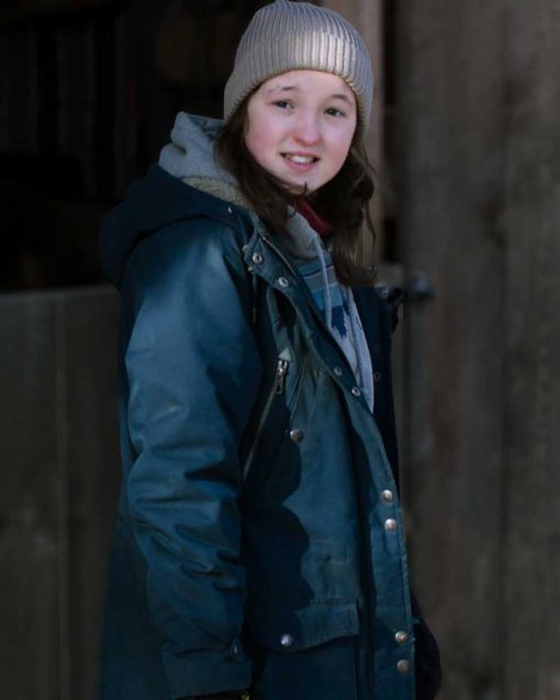 The Last of Us 2023 Bella Ramsey Blue Hooded Jacket