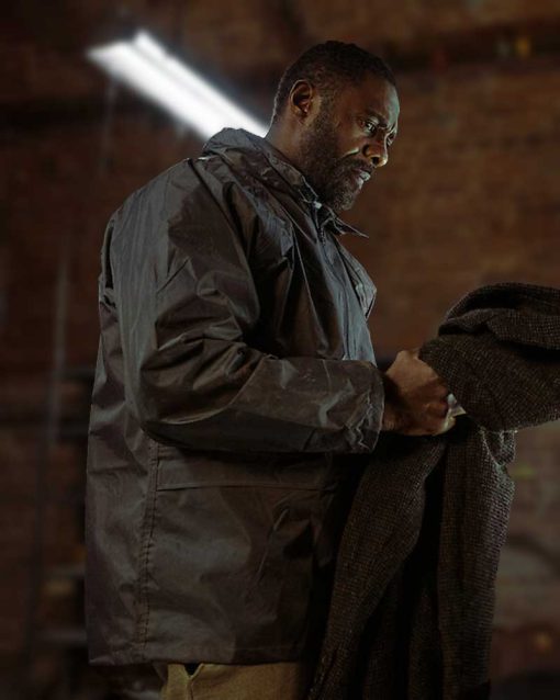Luther The Fallen Sun Idris Elba Black Hooded Jacket 1
