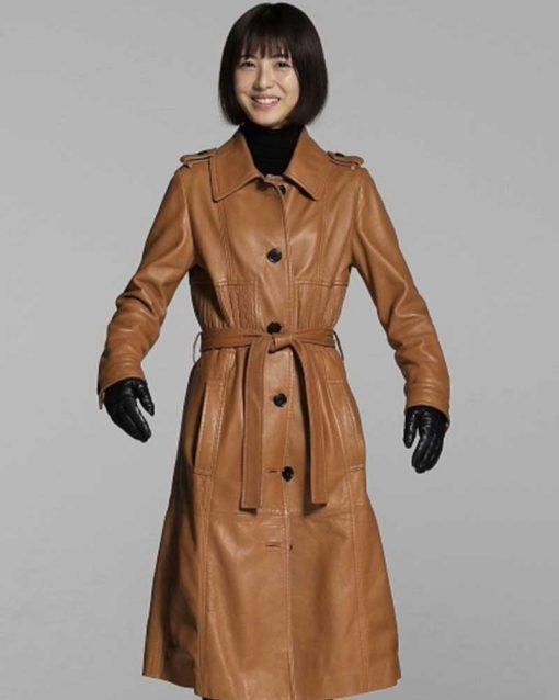 Shin Kamen Rider 2023 Minami Hamabe Brown Leather Coat