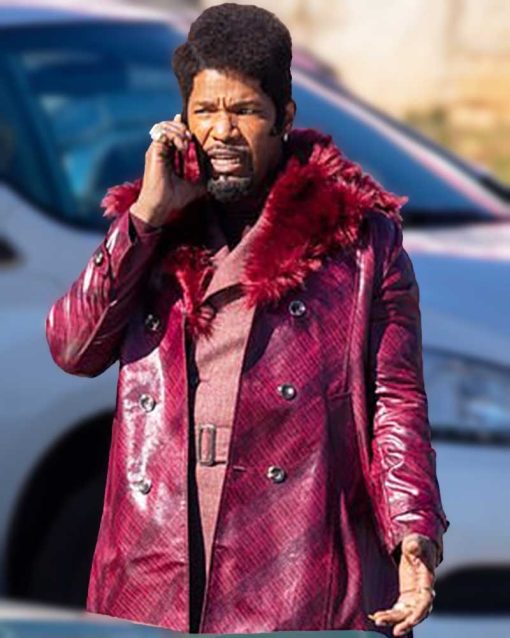 They Cloned Tyrone 2023 Jamie Foxx Faux Fur Leather Coat 1
