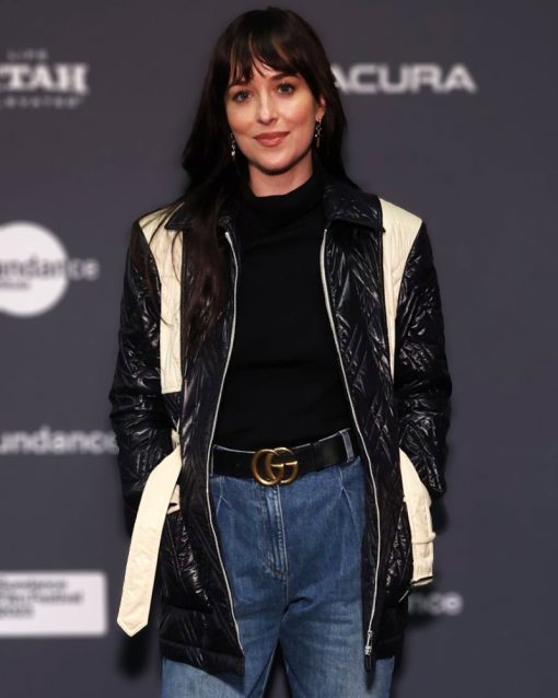 Sundance Film Festival 2023 Dakota Johnson Leather Jacket 1