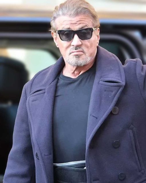 The Expendables 4 Sylvester Stallone Blue Wool Coat