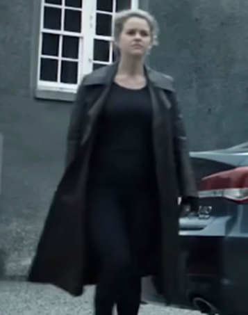 Alice Eve The Last Girl (Cult Killer) Cassie Holt Leather Trench Coat